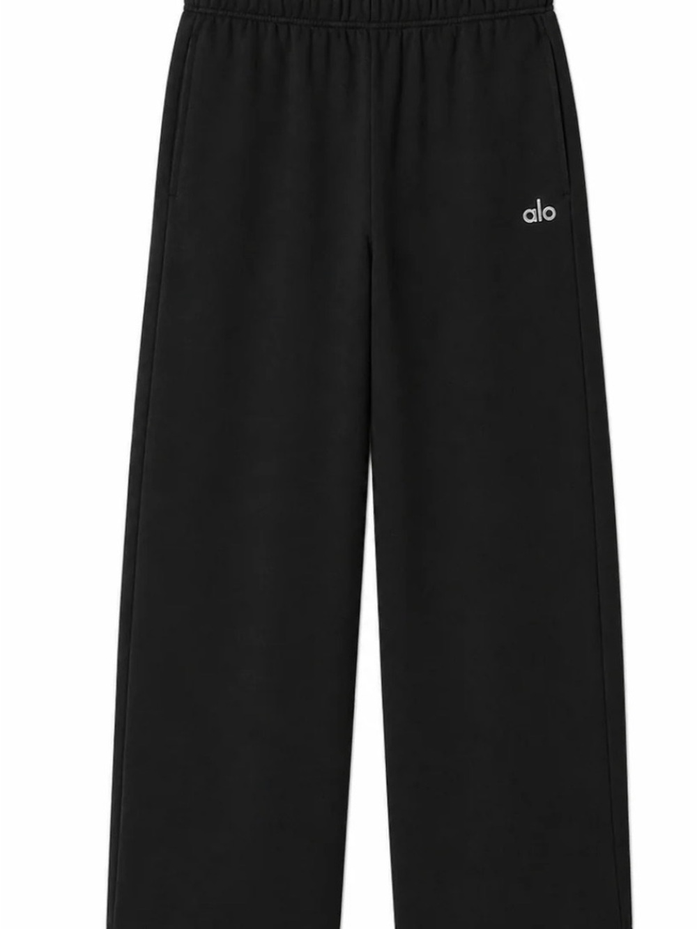 ALO Yoga Black Wide-Leg Track Pants